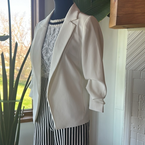 H&M Elegant White Women's Blazer, Size XXS - Picture 5 of 11